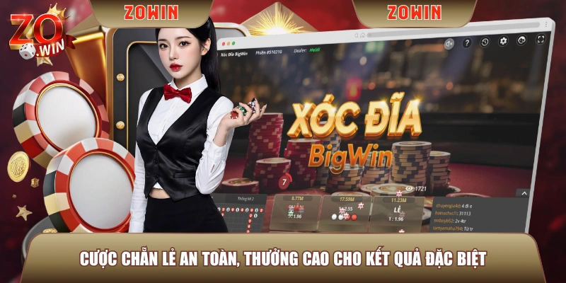 Cược chẵn lẻ an toàn, thưởng cao cho kết quả đặc biệt