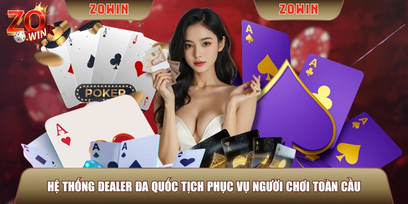 Hệ thống dealer đa quốc tịch phục vụ người chơi toàn cầu