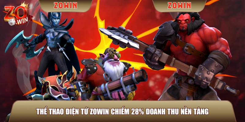 Thể thao điện tử ZOWIN chiếm 28% doanh thu nền tảng