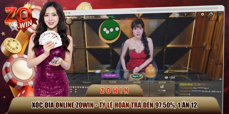 Xóc Đĩa Online ZOWIN - Tỷ Lệ Hoàn Trả Đến 97.50%, 1 Ăn 12
